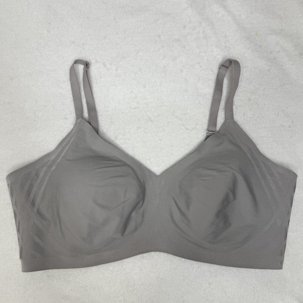 Honeylove Bralette Womens XL Gray Wireless Seamless Microfiber Adjustable Straps